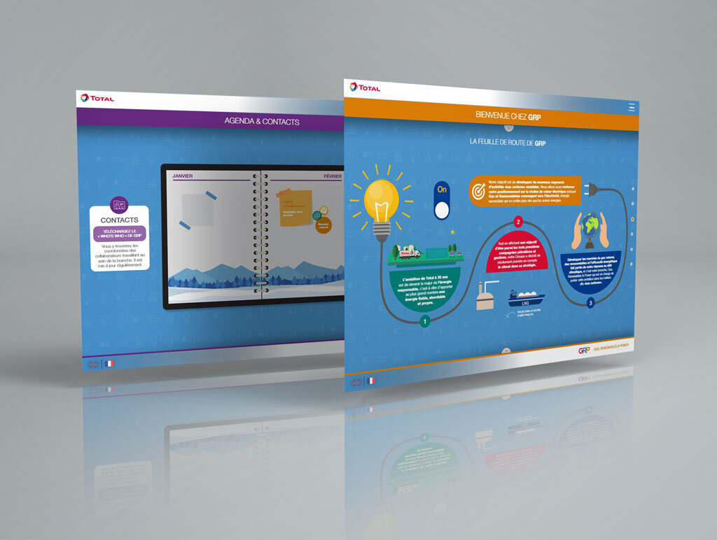 Visuel application GRP pour Total