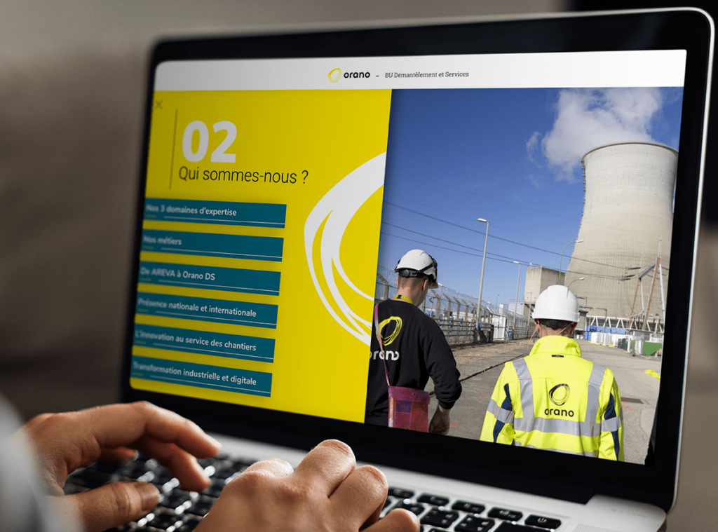 Mockup 4 Orano sommaire du site livret d'accueil numérique interactif