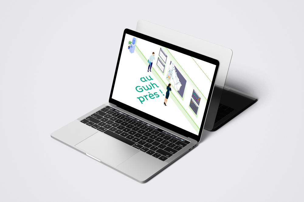 Motion Design spread localisé pour GRTgaz.